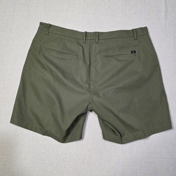 7 For All Mankind Mens 8 Inch Shorts Size 38 Green Khaki - Picture 2 of 5